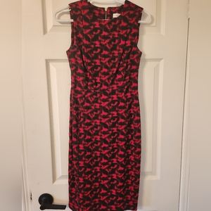 EUC Calvin Klein Red Black Dress Size 2